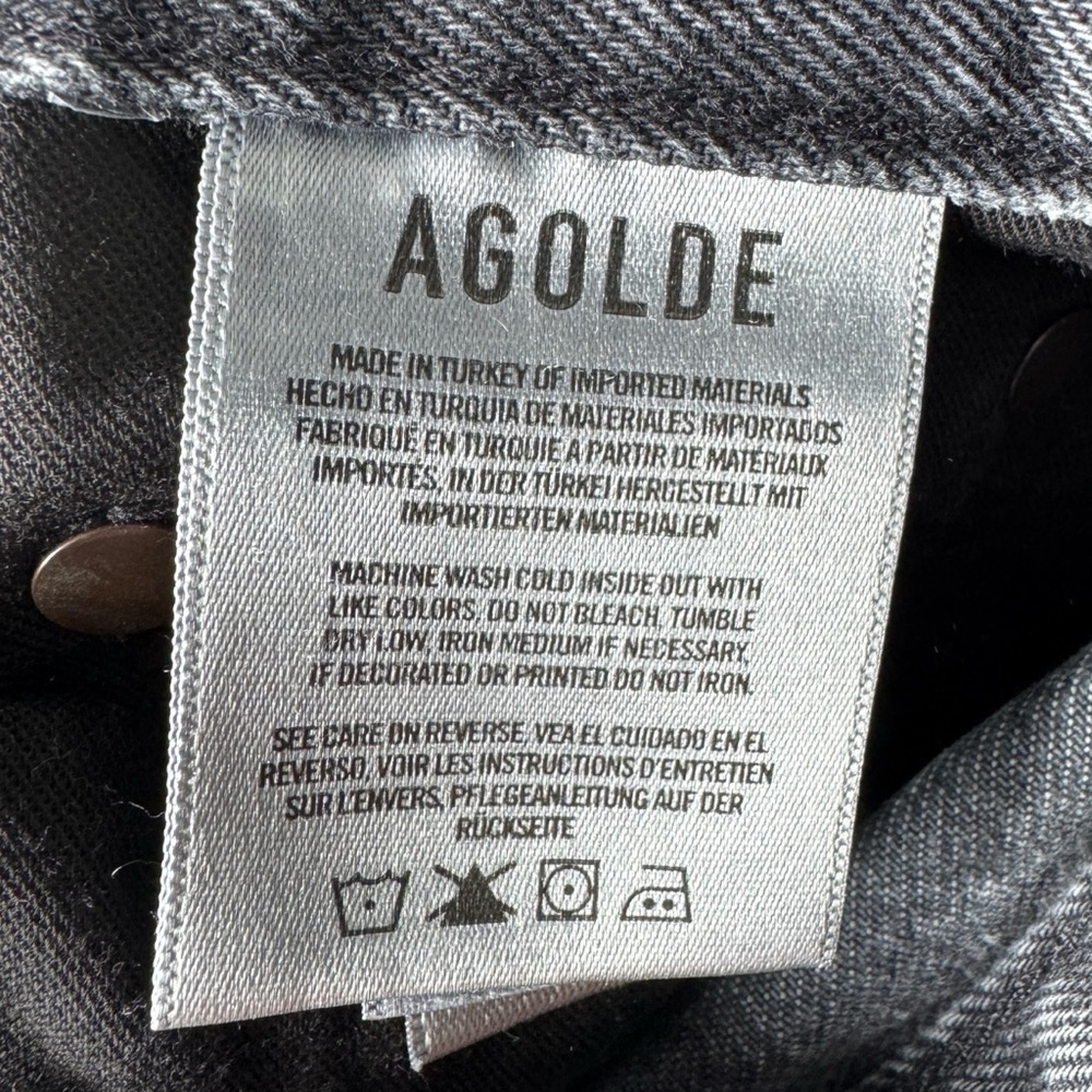 AGOLDE High-Rise Vintage Boot Denim Jean Black Gray Women’s Size 26 - Picture 10 of 11